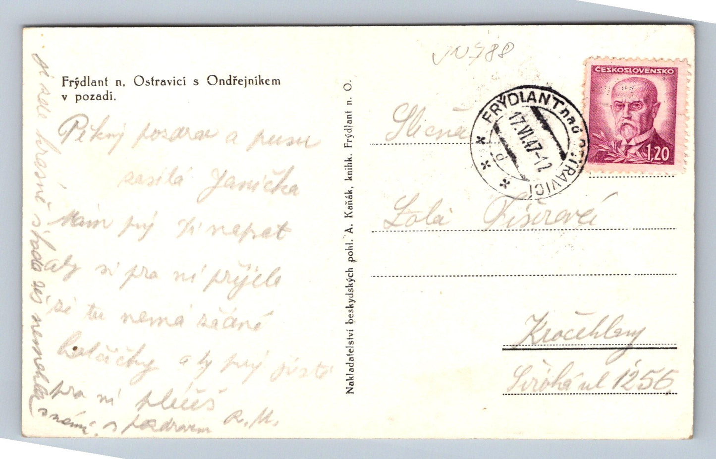 Pohlednice Frýdlant n. Ostravicí - Ondřejník (JN788)