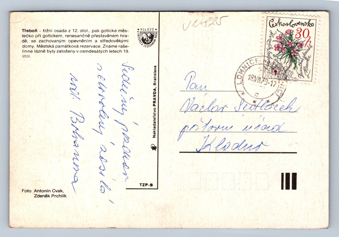 Pohlednice Třeboň - tržní osada z 12 st. (JN825)