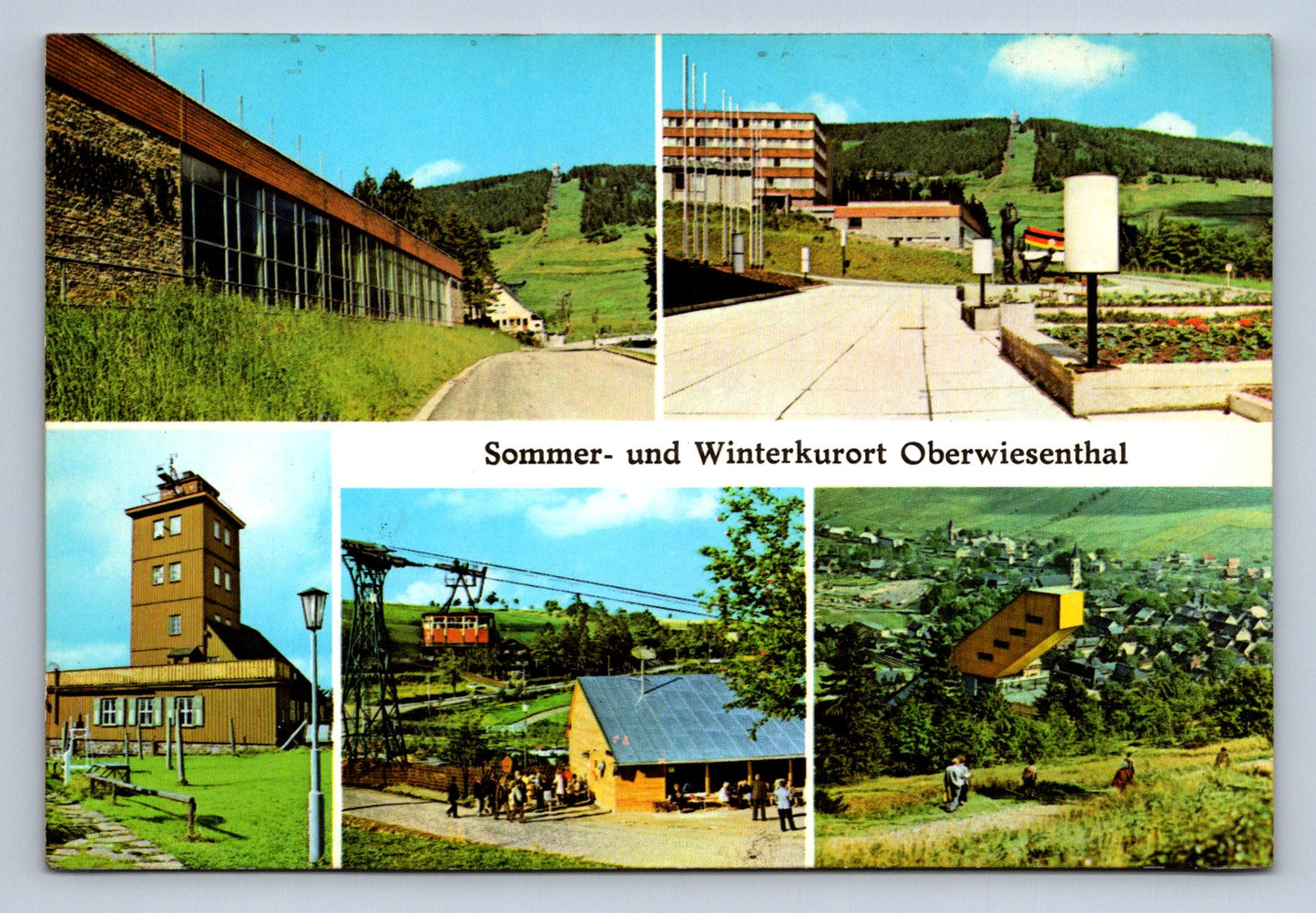 Pohlednice Sommer und Winterkurort Oberwiesenthal (JN969)