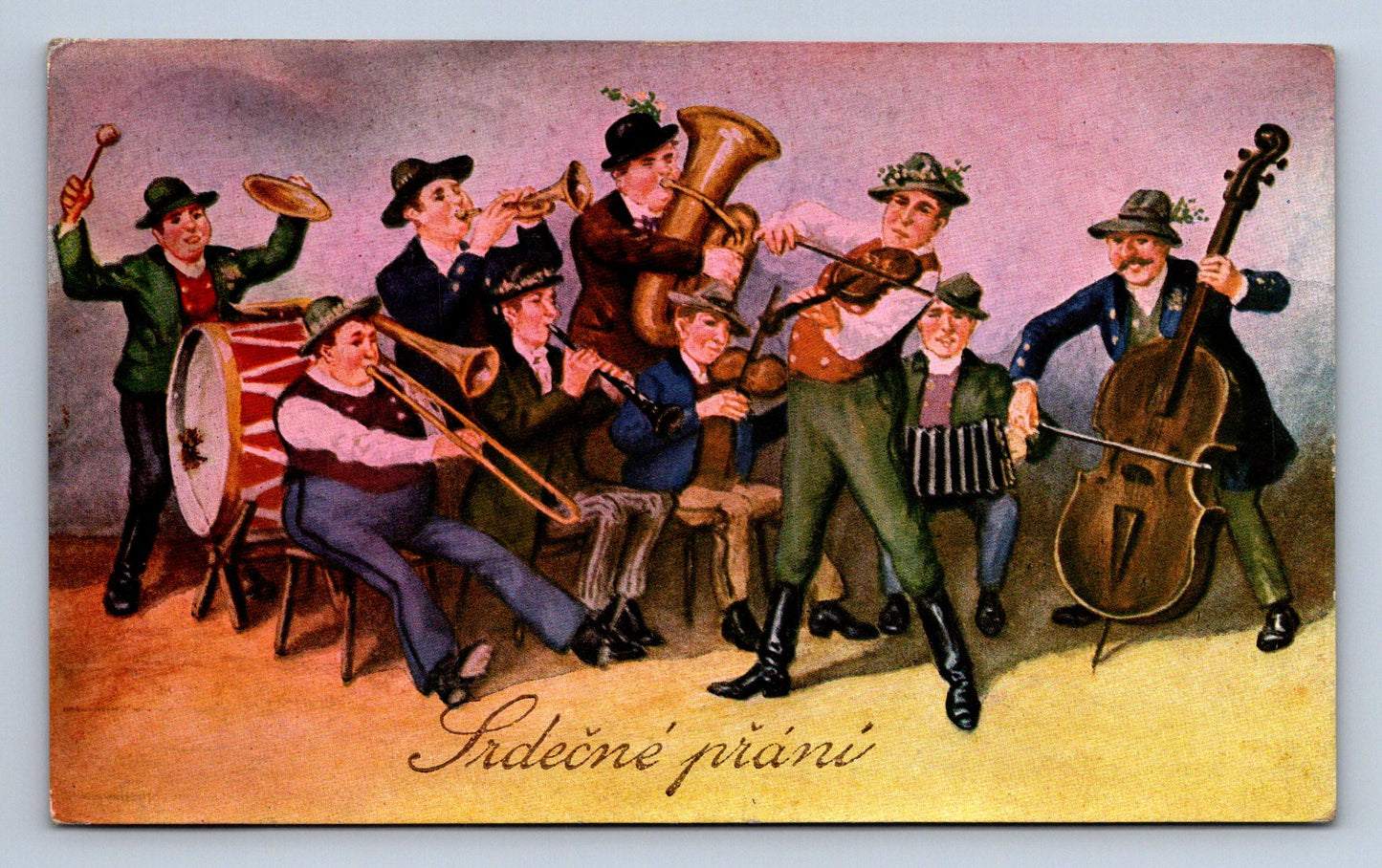 Pohlednice Srdečné přání -Muzikanti (JN1042)