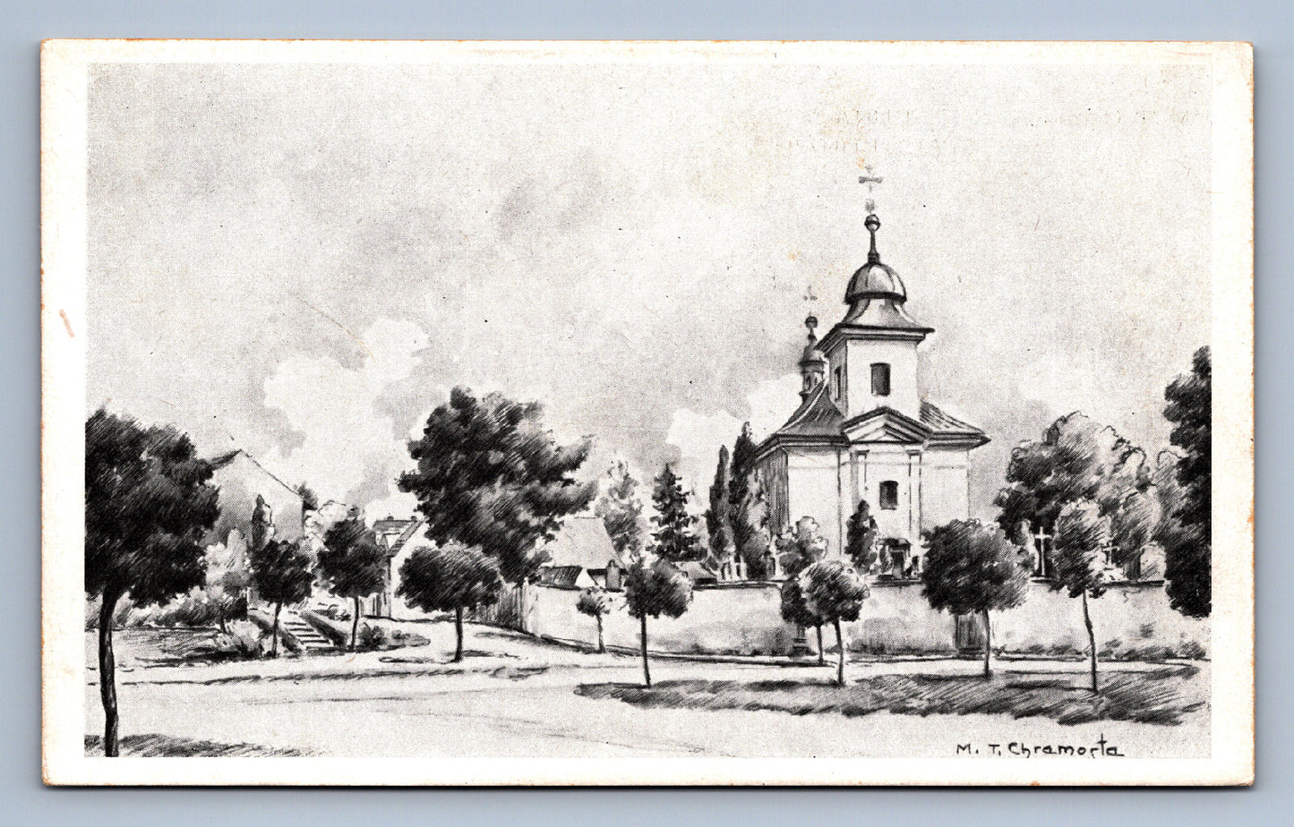 Pohlednice M.T. Chramosta: Alt - Benatek - bez textu (JN1054)