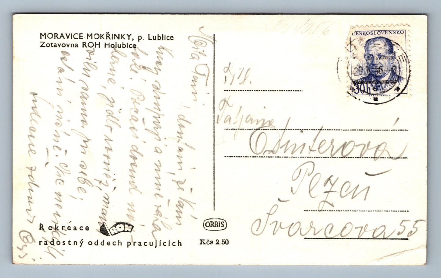 Pohlednice Moravice: Mokřinky, p. Lublice (JN1056)