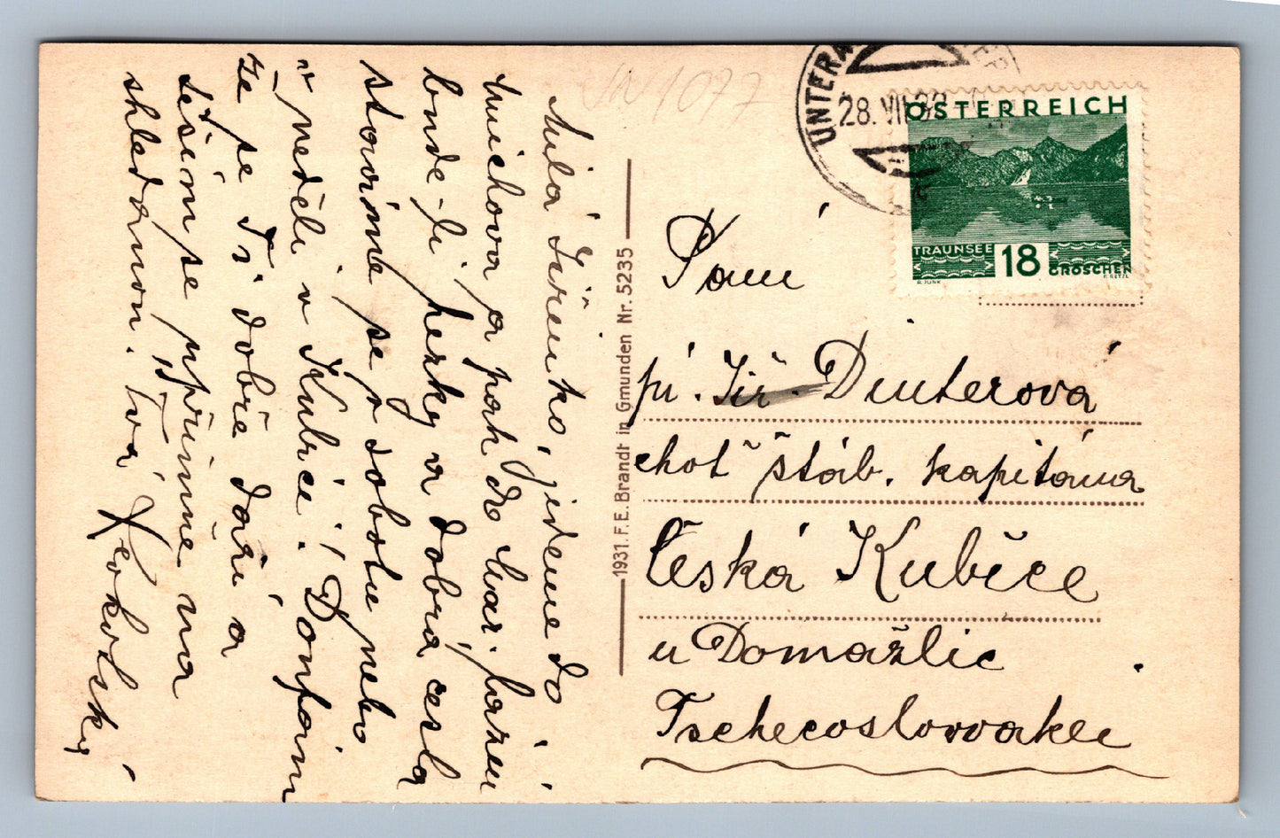 Pohlednice Salzkammergut, Unterach am Attersee (JN1077)
