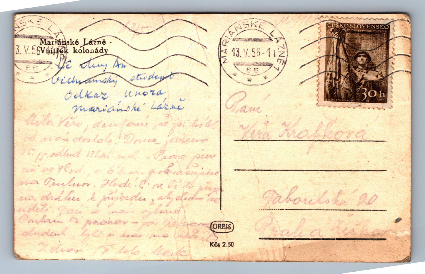 Pohlednice Mariánské Lázně - Vnitřek kolonády (JN1106)