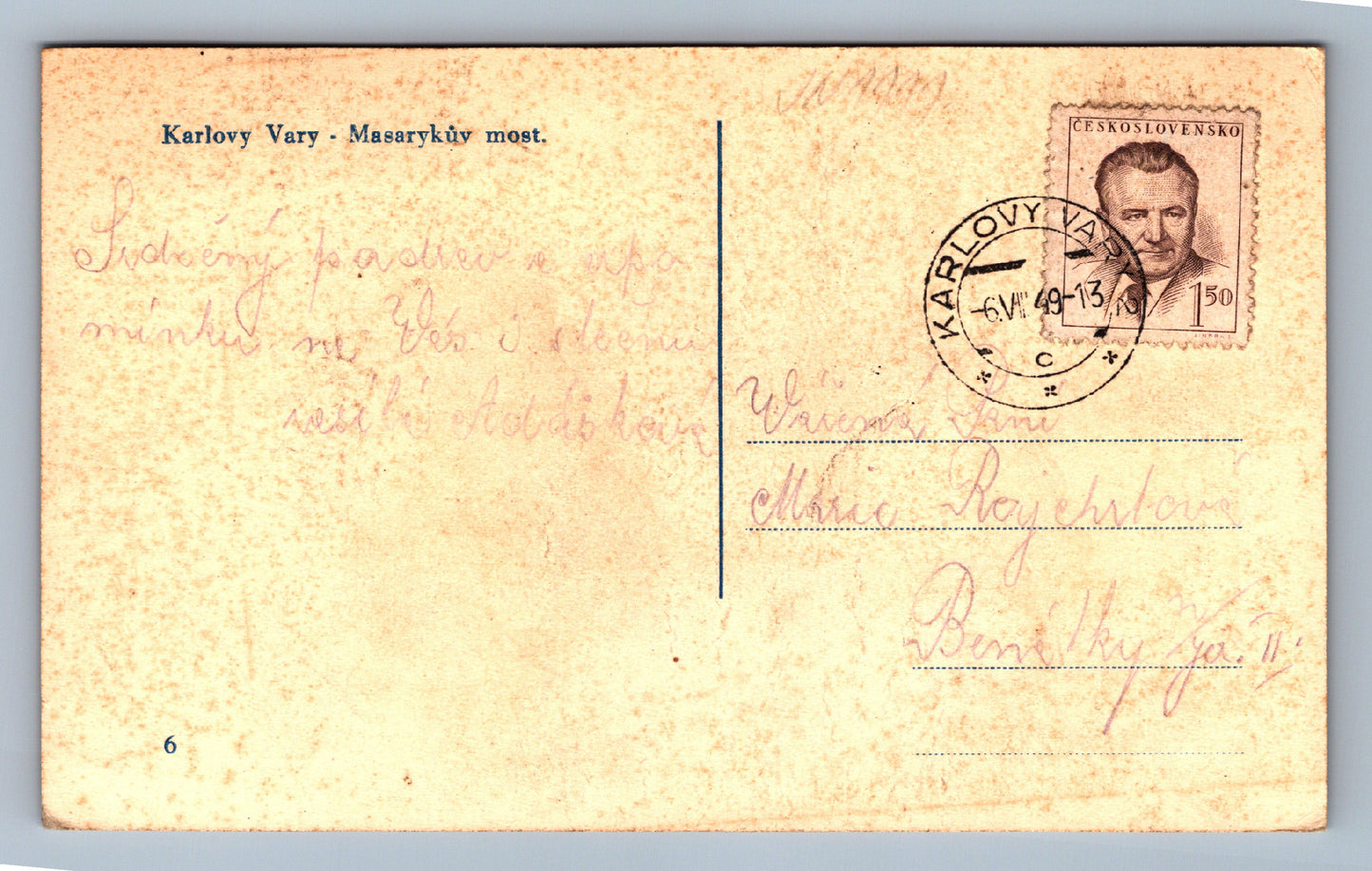Pohlednice Karlovy Vary - Masarykův Most (JN1111)