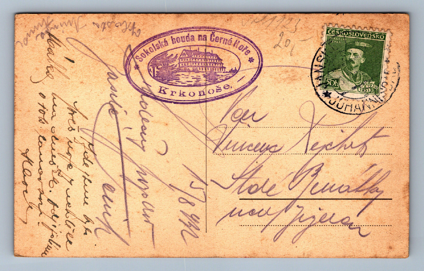 Pohlednice Sokolská bouda na Černé Hoře 1300 n.m. (JN1123)