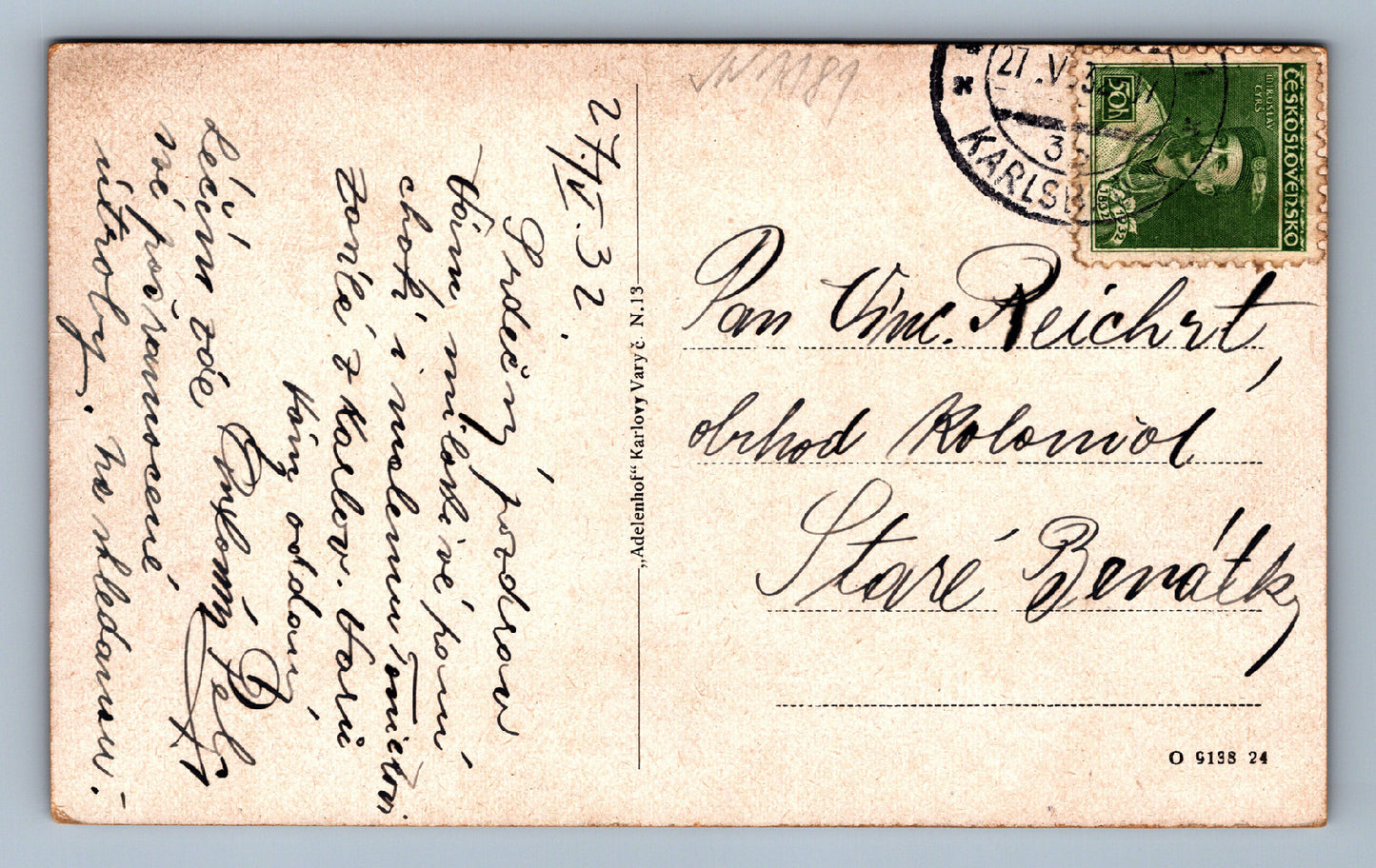 Pohlednice Karlovy Vary Vily (JN1181)