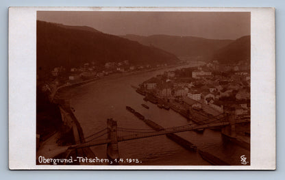 Pohlednice Obergrund letecký sníměk děčín (JN1190)