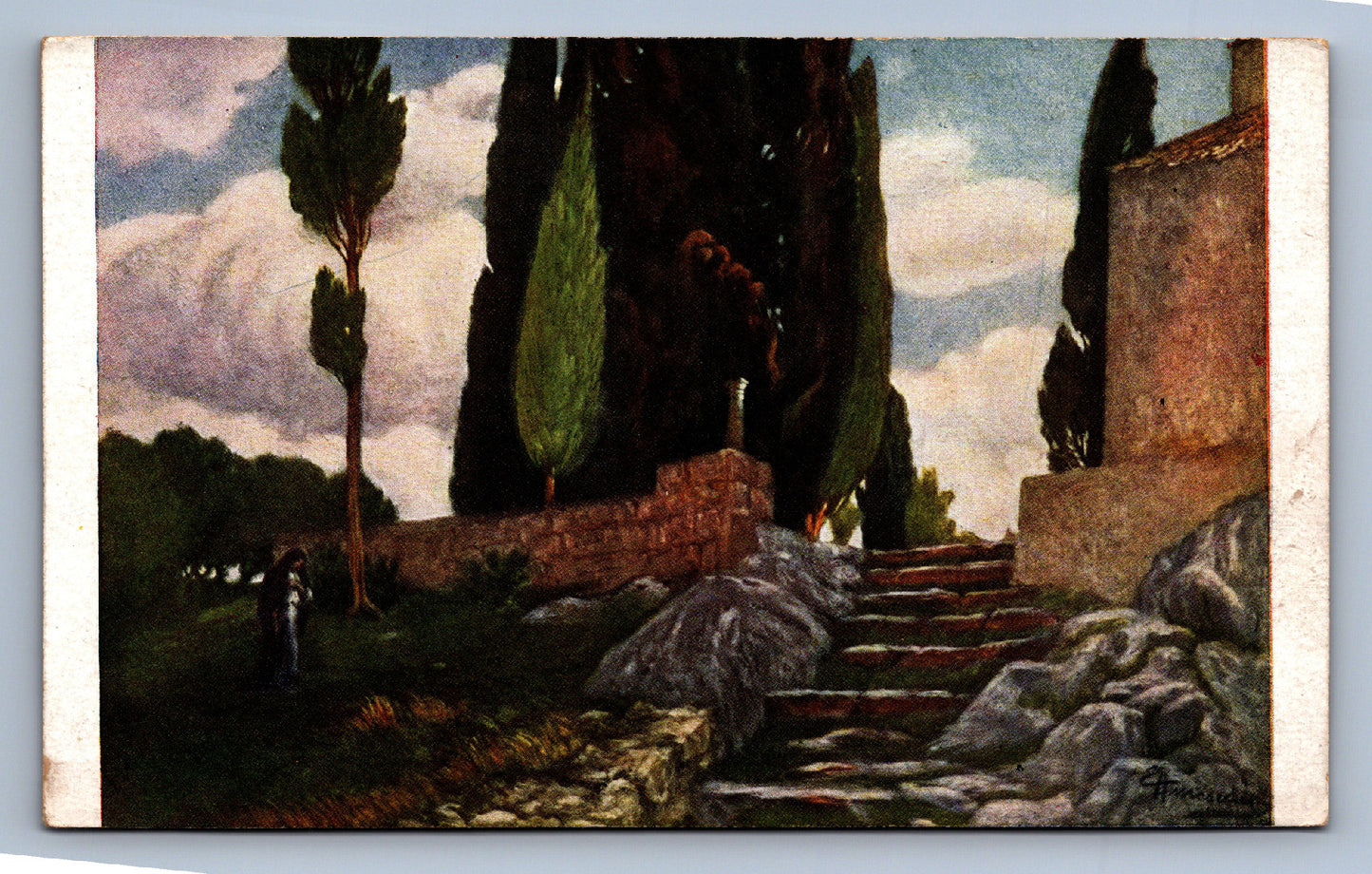 Pohlednice Park s kamením E.Ameseder (JN1229)