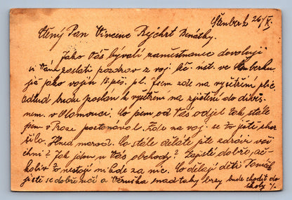 Pohlednice Text na obou stranách razítko Šternberk (JN1242)