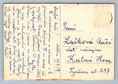 Pohlednice Kreslená dívka ve kroji (JN1257)