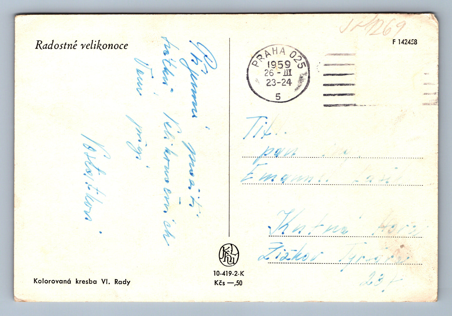 Pohlednice Radostné Velikonoce Vl.Rady (JN1269)