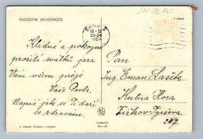 Pohlednice Radostné velikonoce koledník (JN1270)