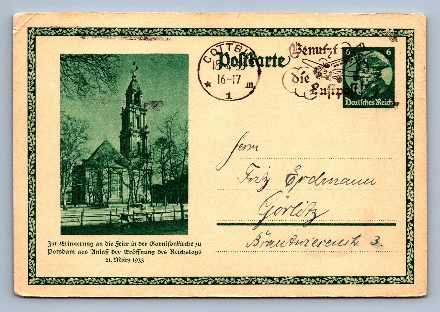 Pohlednice korrespondenz karte Luftpost (JN1325)