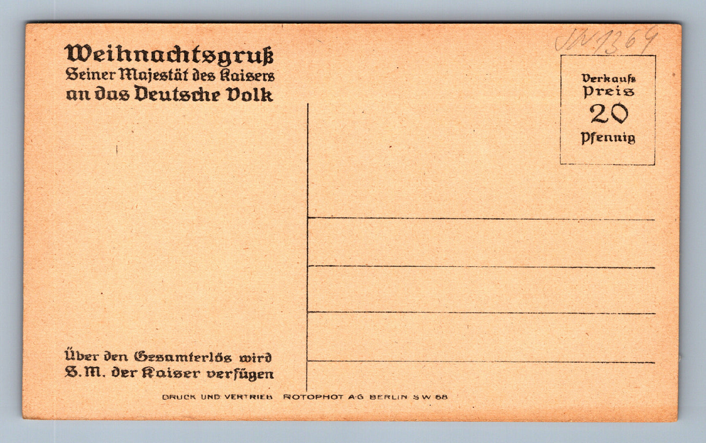 Pohlednice Weihnachtsgruß (JN1364)