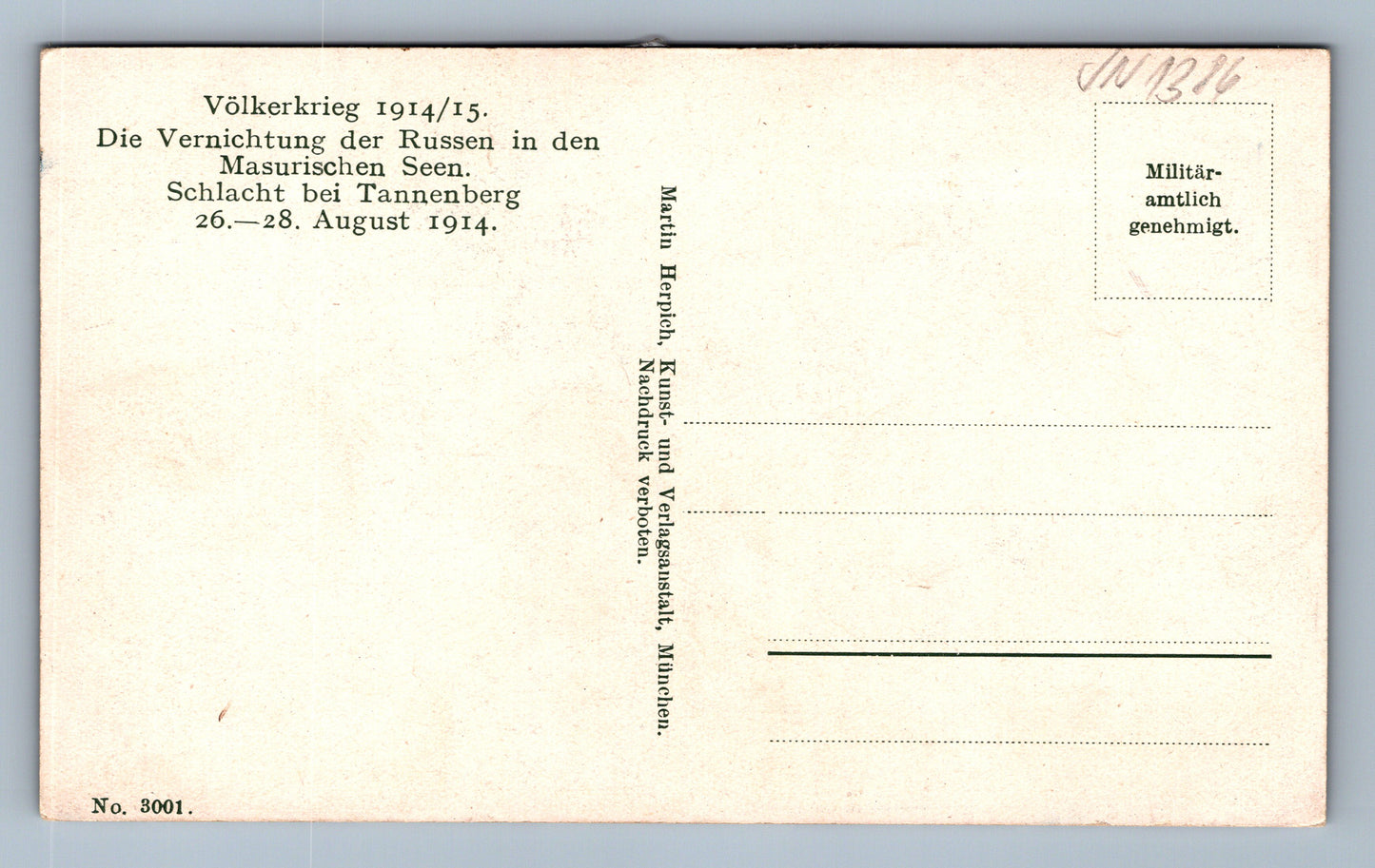 Pohlednice VOJENSKÝ 1914 (JN1386)
