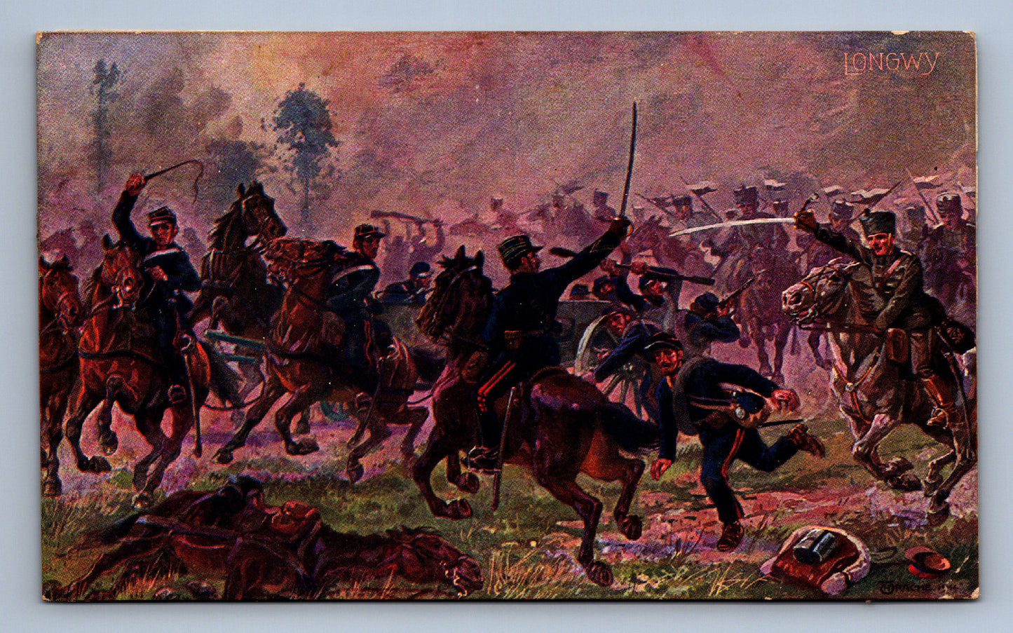 Pohlednice vojáci na poli - EVROPSKÁ BITVA - VOJENSKÝ (JN1389)
