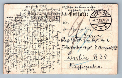 Pohlednice Dva vojáci razítko Lippstadt VOJENSKÝ (JN1390)