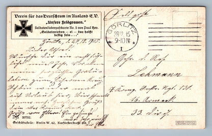 Pohlednice Kreslený vojak ve tmě razítko Gorlitz VOJENSKÝ (JN1393)