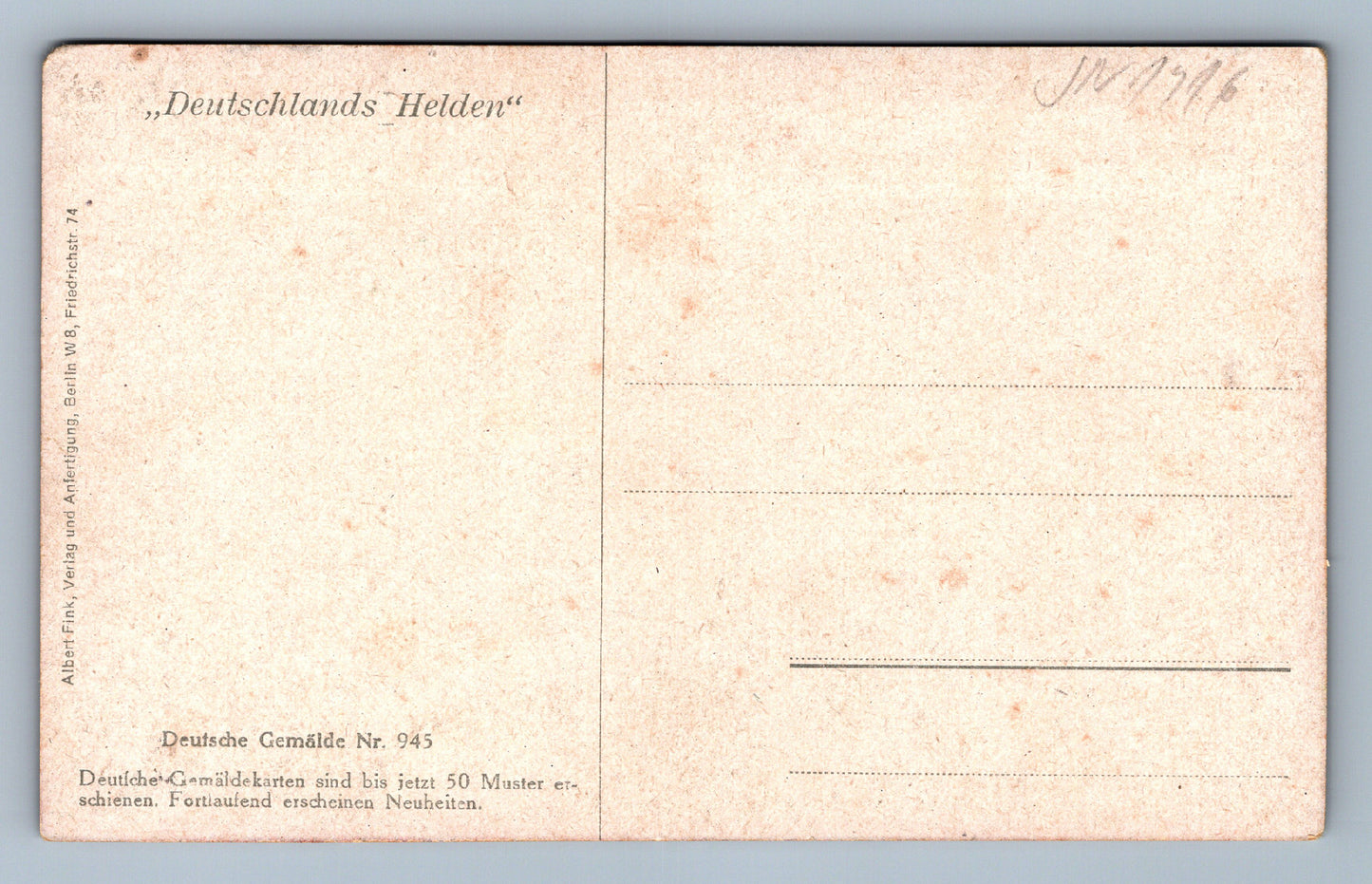 Pohlednice Deutchland´s Helden VOJENSKÝ (JN1416)