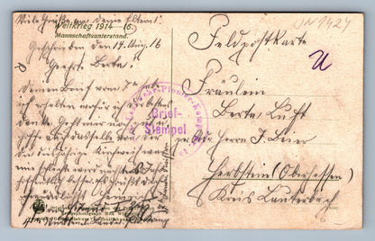 Pohlednice chata a spící voják VOJENSKÝ (JN1424)