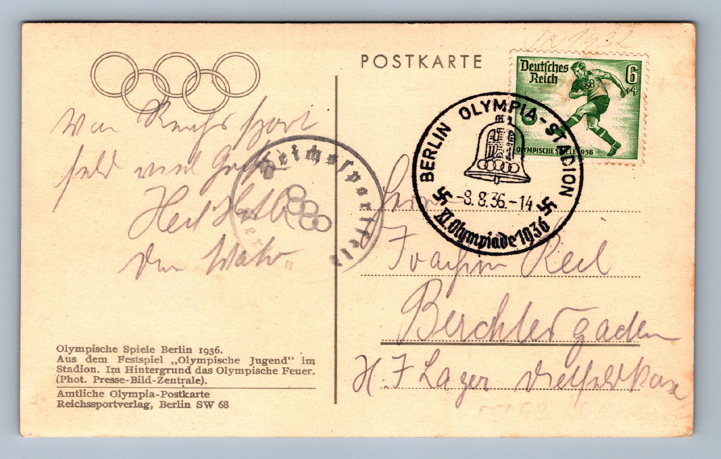 Pohlednice Berlin Olympia VOJENSKÝ (JN1432)