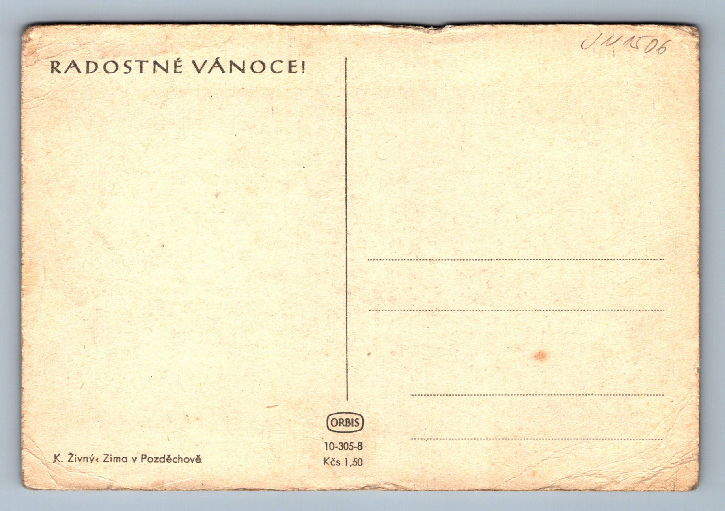 Pohlednice Radostné Vánoce (JN1506)
