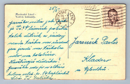 Postcard Marianske Lazne interior of the colonnade (JN1625)