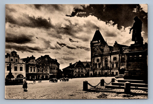 Pohlednice TÁBOR - ŽIŽKOVO NÁMĚSTÍ S POMNÍKEM JANA ŽIŽKY (x17303)