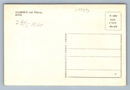 Postcard HLUBOKÁ NAD VLTAVOU CASTLE (x17313)