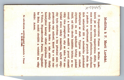 Pohlednice MODLITBA K P. MARII LURDSKÉ (x17445)