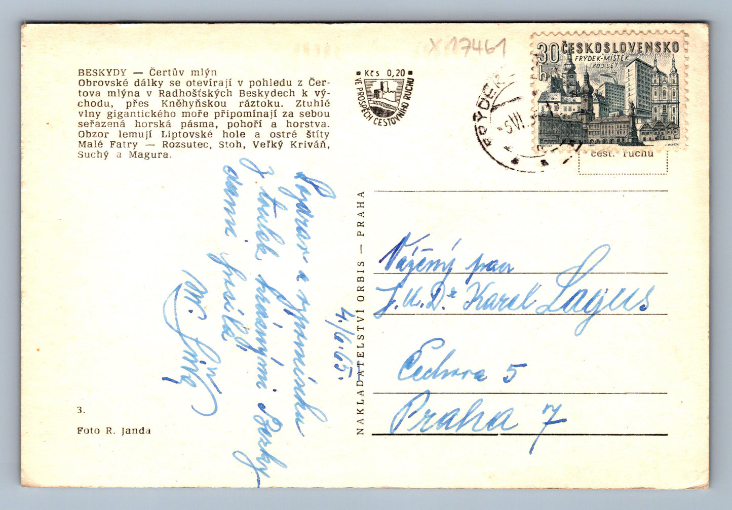 Pohlednice BESKYDY - ČERTŮV MLÝN (x17461)