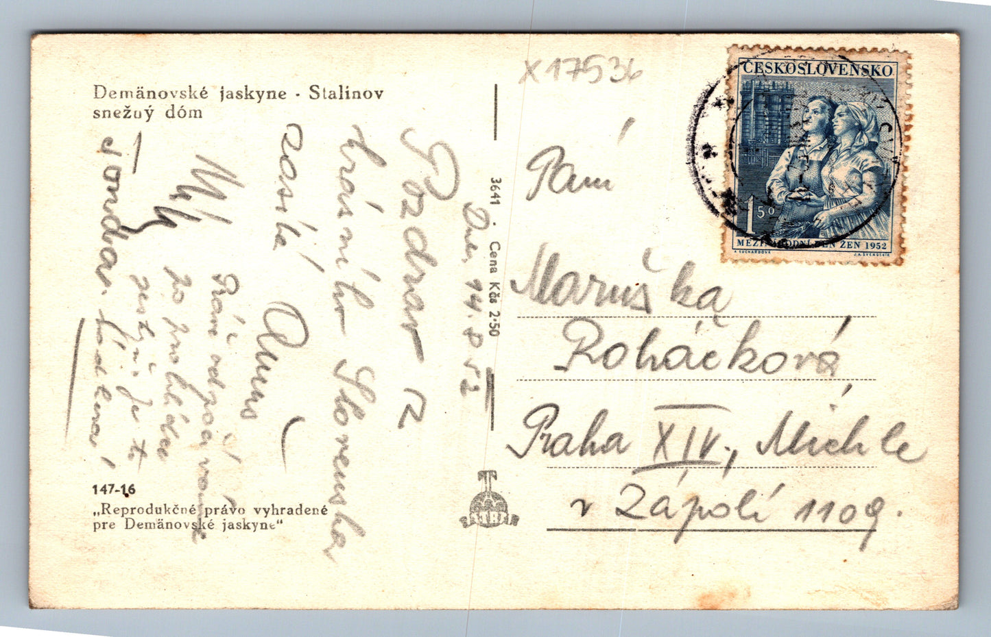 Pohlednice DEMANOVSKÉ JASKYNĚ - STALINOV (x17536)