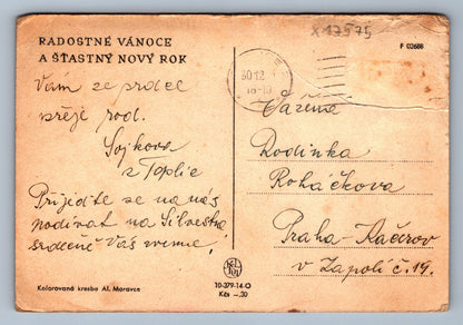 Pohlednice RADOSTNÉ VÁNOCE A ŠŤASTNÝ NOVÝ ROK (x17575)