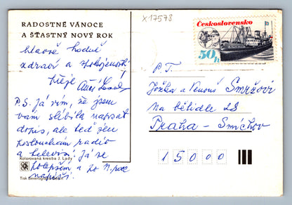Pohlednice RADOSTNÉ VÁNOCE A ŠŤASTNÝ NOVÝ ROK (x17578)