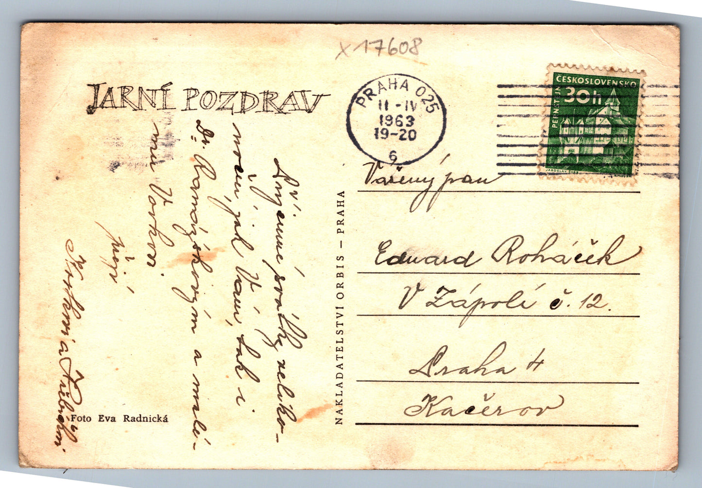 Pohlednice JARNÍ POZDRAV (x17608)