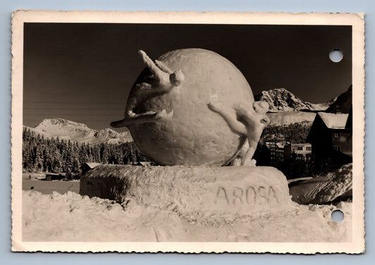Pohlednice AROSER - SCHNEEFIGUREN (x17672)