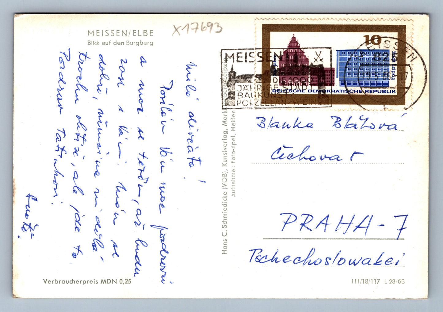 Pohlednice MEISSEN/ELBE (x17693)