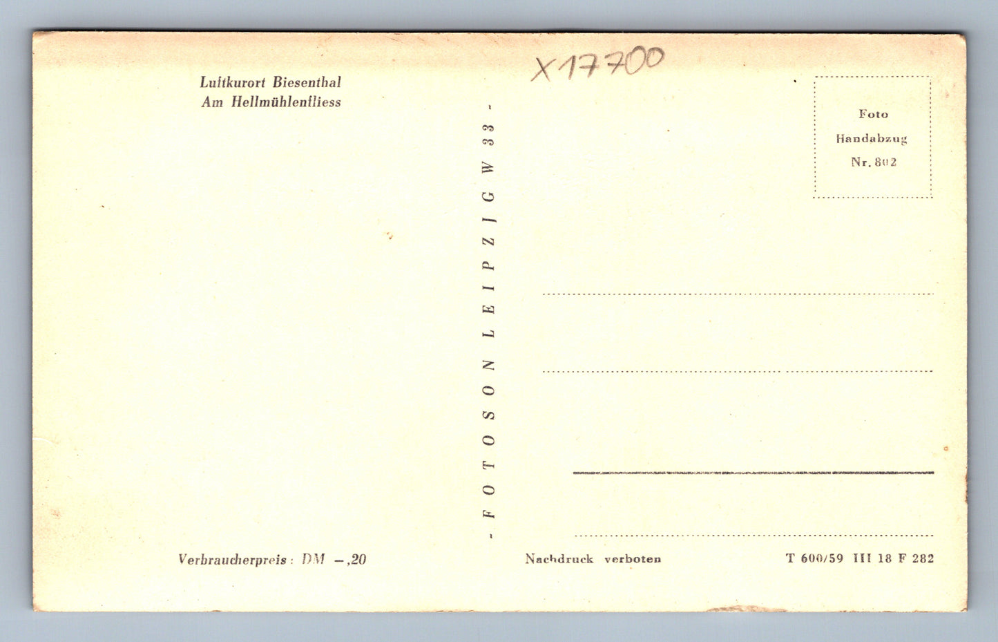 Pohlednice LUITKURORT BIESENTHAL (x17700)