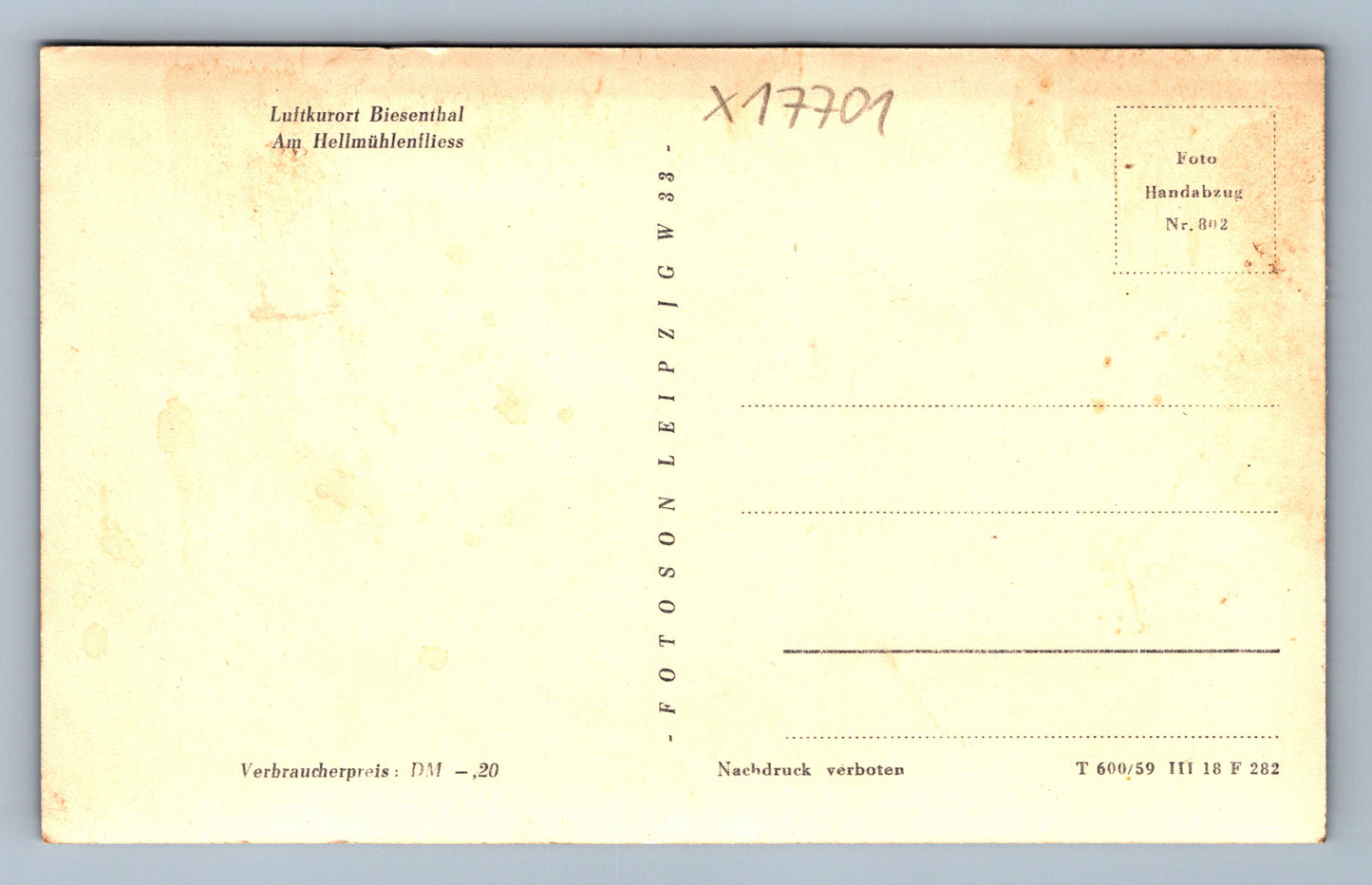Pohlednice LUITKURORT BIESENTHAL (x17701)