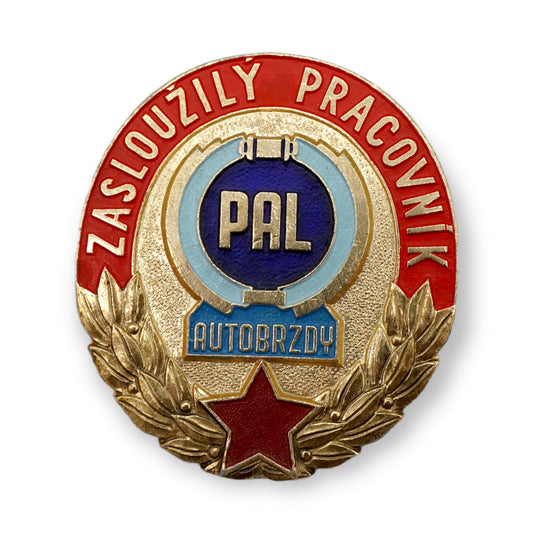 Odznak ZASLOUŽILÝ PRACOVÍK PAL AUTOBRZDY (x19243)