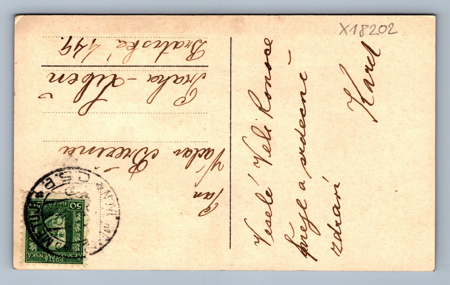 Pohlednice DÍTĚ S KYTKOU (x18202)
