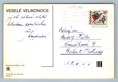 Pohlednice VESELÉ VELIKONOCE J. LADY (x18390)