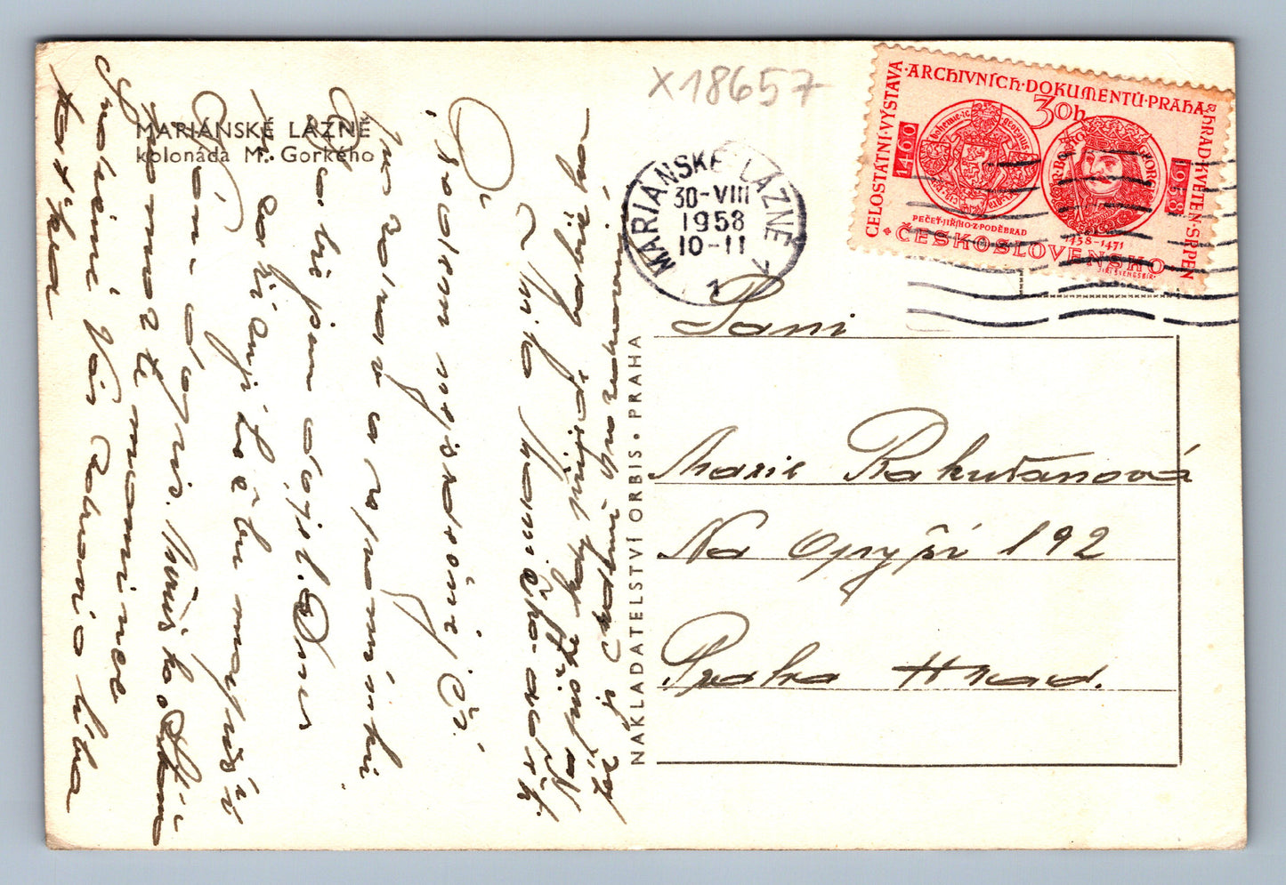 Pohlednice MARIÁNSKÉ LÁZNĚ (x18657)