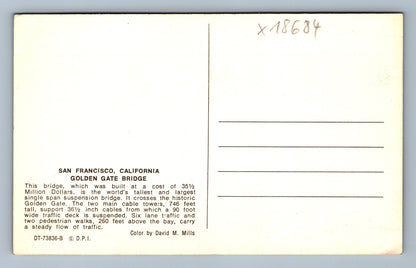 Pohlednice SAN FRANCISCO - CALIFORNIA - GOLDEN GATE BRIDGE (x18684)
