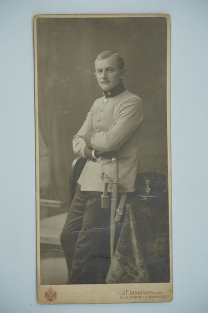 Fotografie MUŽ V UNIFORMĚ J.F. LANGHANS 10 ZÁŘÍ 1915 (x18851)