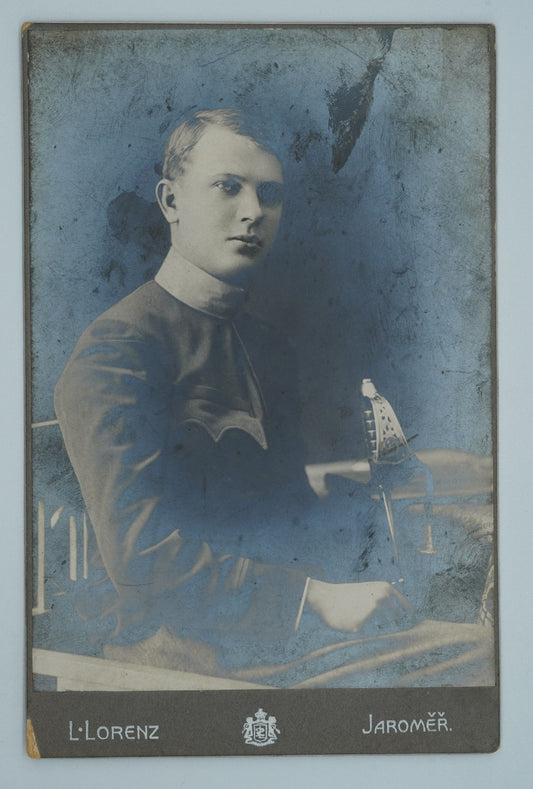 Fotografie důstojník V UNIFORMĚ L- LORENZ JAROMĚŘ (x18893)