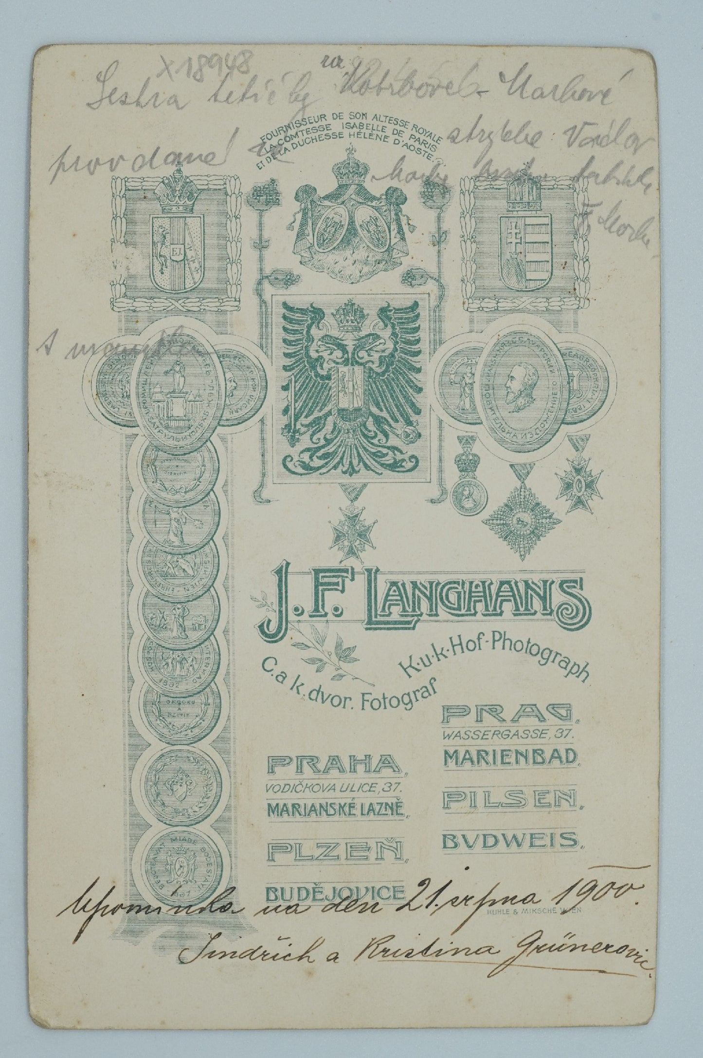 Fotografie MUŽ S KNÍREM A ŽENOU LANGHANS (x18948)