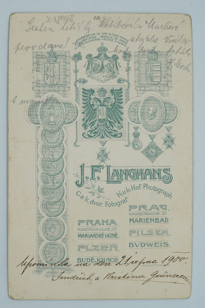 Fotografie MUŽ S KNÍREM A ŽENOU LANGHANS (x18948)