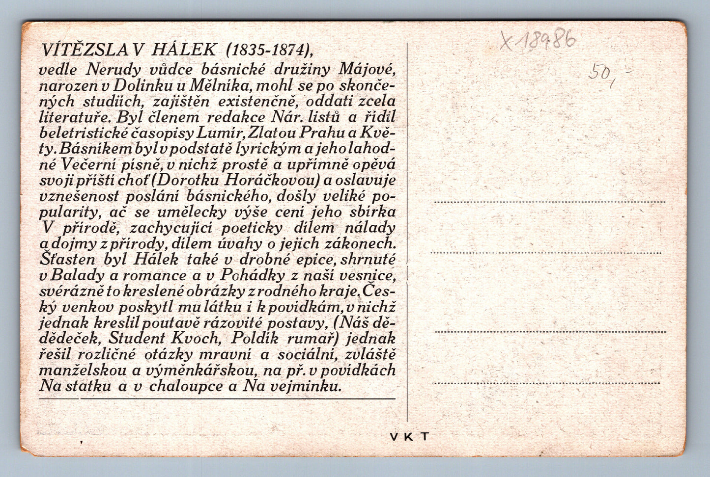 Pohlednice VÍTĚZSLAV HÁLEK (x18986)
